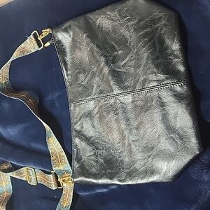 Black leather crossbody bag nwot